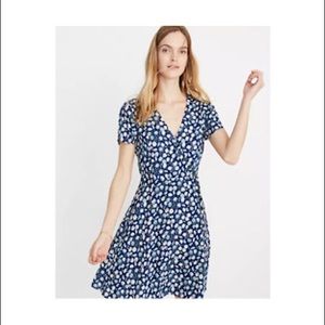 Blue floral Madewell dress- sz 0—NWOT